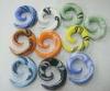 45 Gauge spiral Glass Piercing body Jewelry Navel 11.2mm For Party