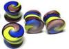 Handmade plug gauges Lampwork Glass Piercing Jewelry 6 G In nose studs