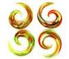 Tragus Glass spiral plugs body jewelry 5/8&quot; Gauge , custom barbells