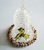 Clear Glass Christmas Bell , Handmade Xmas Tree Decoration Ornaments