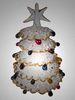 Clear Glass Christmas Tree Painted , Xmas Handmade Ornaments
