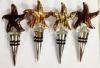 Star Art Hand Blown Glass Wine Stoppers Wedding gifts , pyrex Material