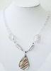 Fashion Ladies Drop Glass Pendants Necklaces handmade jewelry , Steel wire