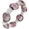 Tinsel Silver Fashion Glass Bead Bracelet , Eco Zinc Electroplating