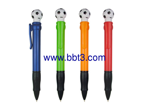 Promotional jumbo plastic ballpen with ball topper