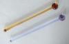 Color Glass Swizzle Sticks Glass Stirring Wine Rod In Party