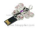 Butterfly Shaped Jewelry 2GB USB 2.0 Flash Drive Support Win7