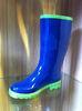 Half Blue Womens Rain waterproof Boots Size 37 With Non Slip