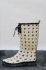 Printing Spring PU Half Rain Boots With Cotton Lining For Ladies