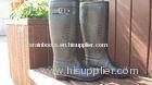 Autumn Grey Printing Men TPR Knee Rain Boots With Fur Lining