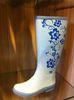 Blue Peony Half Printed Rain Boots Environmental For Working