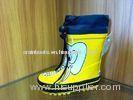 Wear-resistant Cold Yellow Children Printed Rain Boots For Winter