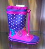 Purple Polka Dot Little Boys And Girls Printed Rain Boots Size 23