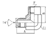 5JN9 90° ELBOW JIC MALE 74° CONE / NPT FEMALE HYDRAULIC ADAPTER FITTING PIPE CONNECTER COUPLING