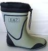 Grey Men Half Rubber Fishing Rain Boots Cotton Lining For Winter