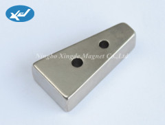 NdFeB sector shape magnets with countersunk and nickel coating permanent magnet