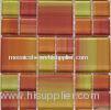 Colorful Glossy Crystal Glass Mosaic Tile For Kitchen Backsplash 23x23 Mm