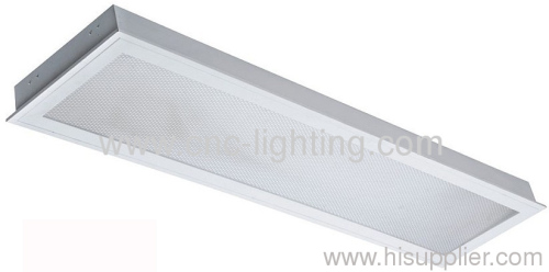 fluorescent lighting fixture with prismastic diffuser