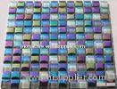 Rainbow Shining Crystal Glass Mosaic Tile, Iridescent Glass Mosaic Wall Tile