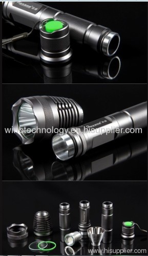 LED Torch light T6063-T6 Roxane K66 CREE XML T6 aeronautical material led flashlight