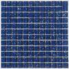 Dark Blue Foil Crystal Glass Mosaic Tile For Interior & Exterior Wall