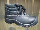 Black Men Buffalo Leather Safety Toe Work Shoes With Steel Toe