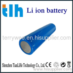 High rate rechargeable 18650 lithium ion battery 3.7v 2200mah