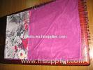 175CM Pink And Grey 100% Silk Pashmina Scarf , Floral Printed