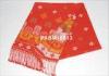 Orange And Red Comfortable Women Woven Silk Scarf Summer