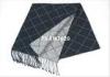 Dark Gray Mens 100% Woven Silk Scarf With Winter / Autumn