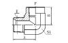 5N9 90°ELBOW NPT MALE / NPT FEMALE HYDRAULIC ADAPTER FITTINGS PIPE FITTING