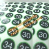 Custom Gloss Number Sticker Labels,Round Numbered Stickers,Numbered Stickers