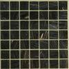 Black Galaxy Glass Mosaic Tiles, 10x10 Smooth Bathroom Mosaic Floor Tiles