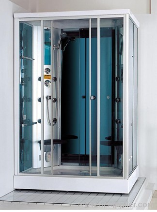 Back 5mm mirror tempered glass steam shower room