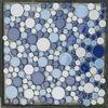 Bule Mixed Porcelain Ceramic Mosaic Tiles , Square Swimming Pool Mosaic Tiles