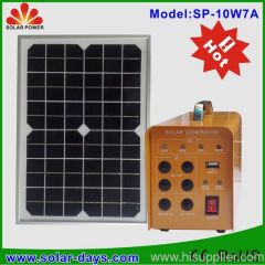 10W solar powered generator solar kit