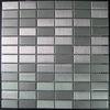 23x48mm Washable Metal Mosaic Tiles, Stainless Steel Mosaic Wall Tiles