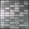 23x48mm Washable Metal Mosaic Tiles, Stainless Steel Mosaic Wall Tiles