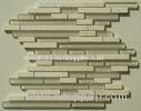 Marble Crystal Strip Stone Glass Mosaic For Interior Wall Tile 300x300mm