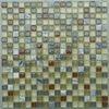 Square Strip Mix Stone Glass Mosaic Tile For Interior Decoration 23x23mm