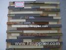 Strip Pattern Slate Stone Glass Mosaic Tile For Kitchen Decoration