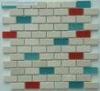 Crystal Glass Mosaic Tiles, 8mm Marble Mosaic Wall Tiles Backsplash