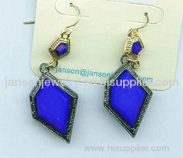 two-colored faux stone earrings