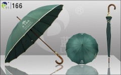 Automatic Open Straight Umbrellas Pongee Fabric China Biggest Factory Wooden Shaft and Handle