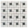 White Marble Stone Mosaic Tile 23x23 For Interior & Exterior Floor