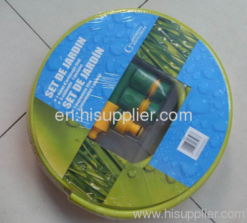 PVC Garden Knitted Hose with Nozzle Fittings