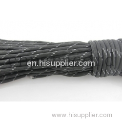 black reflection polyester paracord 550lbs