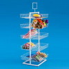 Double Sided Metal Floor Basket Style Display Rack