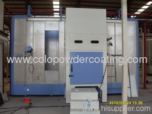Automatic Powder Spray Booth , Stainless Steel Powder Recovery System