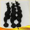 24 Inch Body Wavy Human Hair Weft Extensions Brazilian With Natural Color
